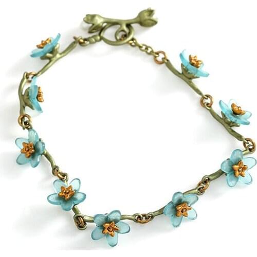 Free shipping valley not- forget- me flower bracelet