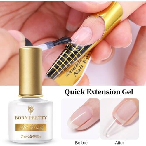 BORN PRETTY Quick Building Nail Gel 6ml Nail Tips Finger Extension Glue Nail Art UV Builder Nail Gel For Acrylic UV Gel Tips