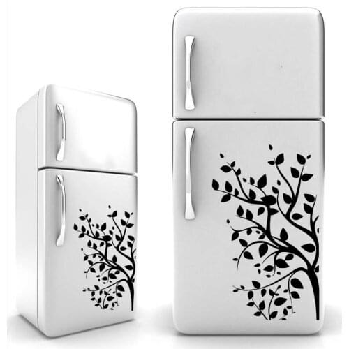 Tree fridge sticker black vinyl - wall decor/ kitchen sticker / kids stickers / funny sticker/icebox decals/refrigerator J946