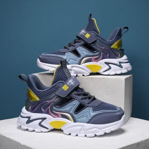 Childrens sandals summer 2021 new boys old shoes breathable mesh middle and big children hollow out Baotou sports net shoes