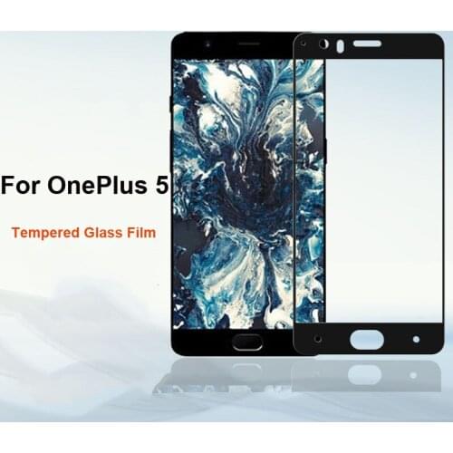For Oneplus 5 A5000 High Quality Explosion-proof Tempered Glass Full Cover Screen Protector Film White Black Color Glass Film