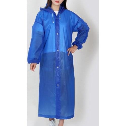 Men Women Raincoat Environmental EVA Rain Clothes Cover Hooded Poncho Fashion Clear Adult Rain Jacket Motorcycle Poncho Rainwear
