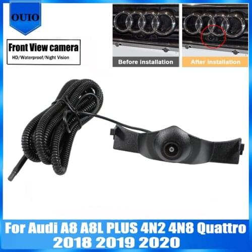 HD Night vision Front View Camera For Audi A8 A8L PLUS 4N2 4N8 Quattro 2018 2019 2020 LOGO Image OEM Front Camera