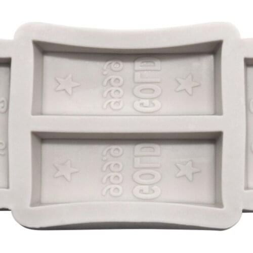 Simulation Gold Bars Silicone Fondant Mold 999 Gold Baking Fondant Sugar Craft Mold DIY Cake Cooking Decoration Supplies GXMA