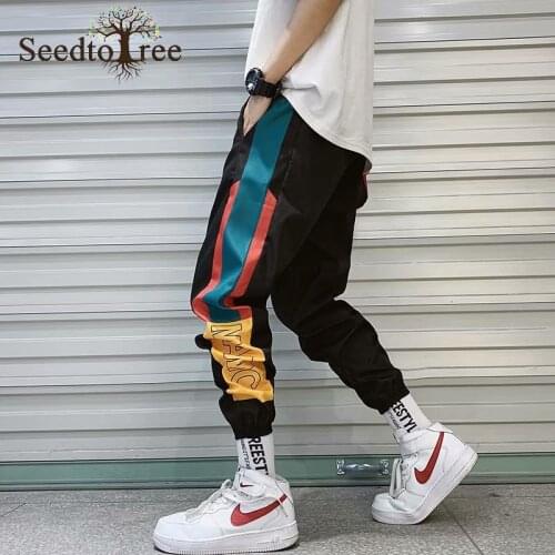Mens Casual Pants Loose Letter Printing Sweatpants Lovers Cargo Pants Hip Hop Trousers Harem Pants