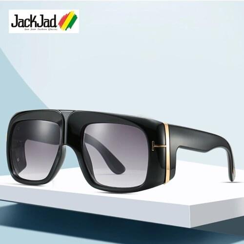 JackJad 2020 Fashion Oversized Shield GINO Style Vintage Sunglasses Cool Men T Metal Gradient Sun Glasses Oculos De Sol 0733