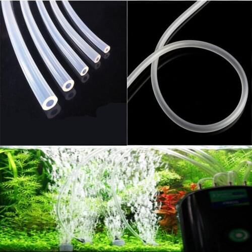3/5M Soft silicone Oxygen Pump Hose for Air Bubble Stone Professional Aquarium FishTank Pond Pump 5x7mm 6x4mm 6x8mm