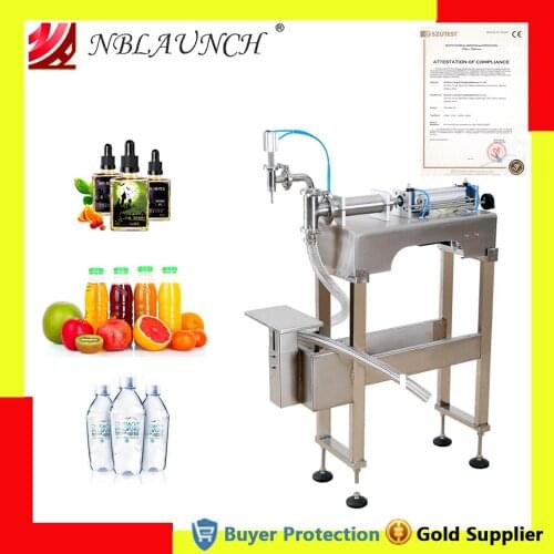 Filler With Stand Table Water Milk Detergent Chemical Shampoo Juice Oil Eliquid Filling Machine Semi Automatic Pneumatic Piston