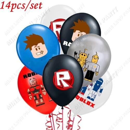NEW Game Rob Latex Balloon Set Pixel Game Ballons Birthday Party Festive Decorations Supplies Kids Adults Party Balloons Gift