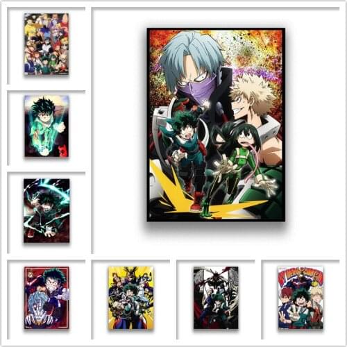 Japanese Anime Poster My Hero Academia White Coated Paper posters Pictures For Room Decoration Home Poster Frameless