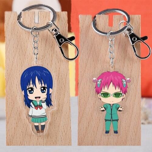 The Disastrous Life of Saiki Kusuo Academy Superpower Figure Transparent on Both Sides Acrylic Keychain Bag Jewelry Pendant