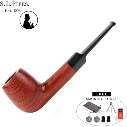 Ru▂ξ Smoker Tobacco Pipe Classical Straight Type Stem Handmade Handmade By Rosewood Free Smoking Tools Freeshipping