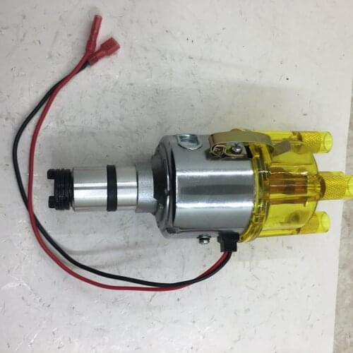 SherryBerg complete electrical CENTRIFUGAL DISTRIBUTOR for EMPI 9428 CHROME 009 STOCK CURVE for VW BUG GHIA THING BUS red cap
