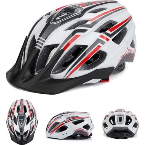 MTB Road Bike Helmet EPS+PC Cover Mountain Road Bike Integrated Helmet Bicycle Helmet With Taillight USB Charging M 56-59cm