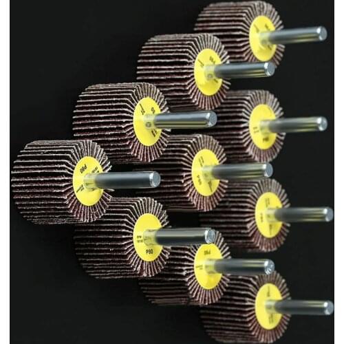 10Pcs 80Grit Sanding Flap Wheels Sanding Disc Grinding Brush Sand Shutter Polishing Wheel Rotary Tool Accessory