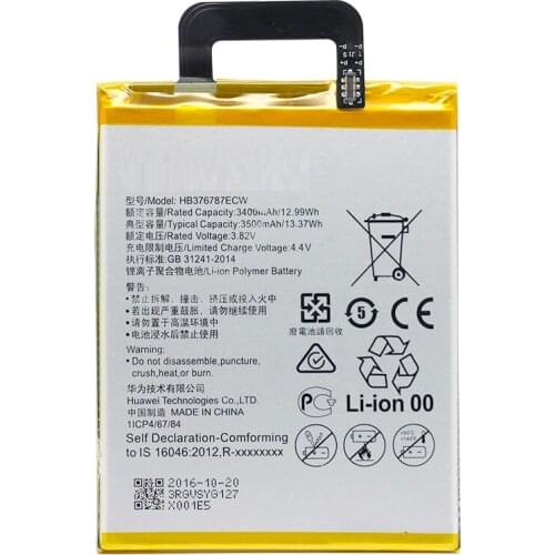 Replacement Phone Battery HB376787ECW For Huawei honor V8 3500mAh