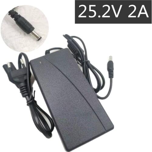 21.6V 22.2V 2A DC 25.2V Three-stages charger for 14500 14650 17490 18500 18650 26500 Polymer lithium battery Pack Charger
