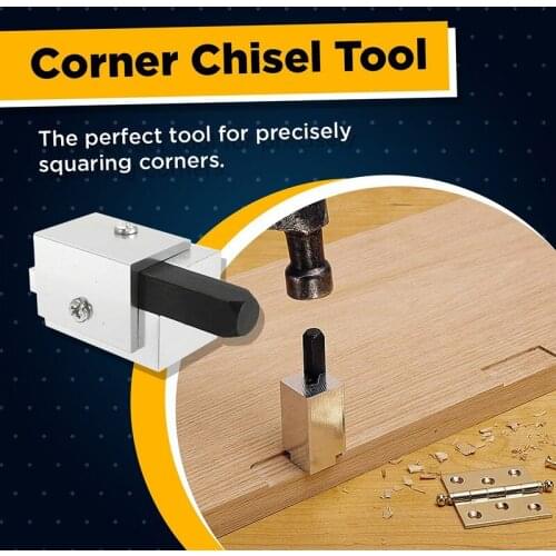 Corner Chisel Tool High Accuracy Quick Cutting Hinge Recess Corner Wood Chiseling Tool for Squaring Hinge Recess UD88