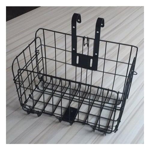 Bicycle Basket Front Waterproof Mountain Bike Frame Basket Folding Iron Dog Basket For Bike High Capacity