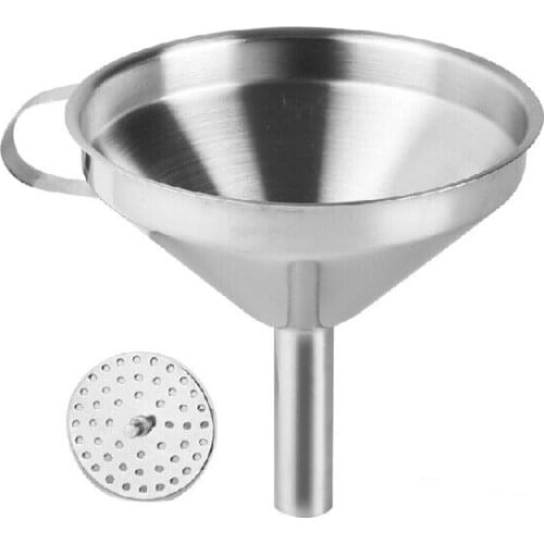 12 cm diameter stainless steel funnel with filter wine funnel oil funnel with filter