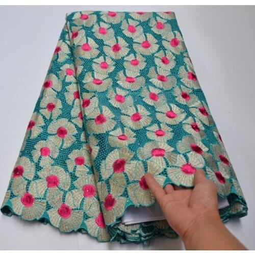 High Quality 100% Cotton Embroidery Lace Fabric Swiss Voile Lace In Switzerland 2020 New Design African Tulle Lace Lace Fabric