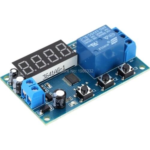 WS16 DC 12V LED Display Digital Electricity And Power Outages Delay Timer Control Time Relay Switch Module PLC Cycle Automation