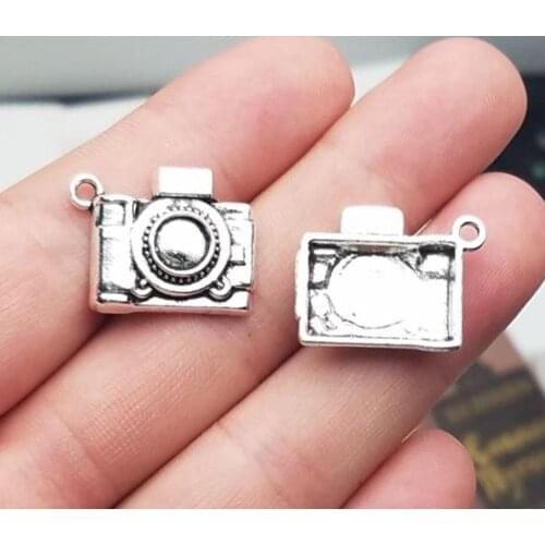 15pcs/lot--21x16mm, Camera cham,Antique silver plated Camera charms,DIY supplies,Jewelry accessories