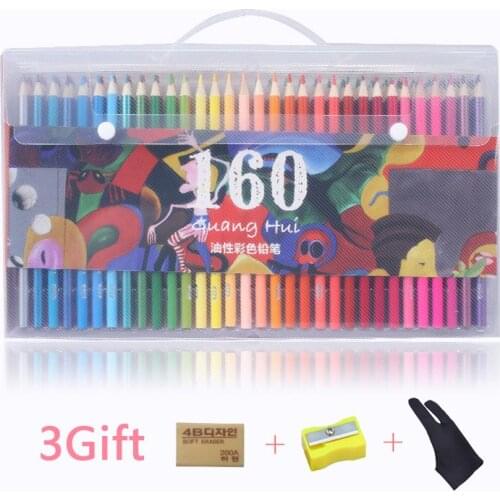 160 Color Pencil Soft Watercolor Pencils Wood Coloured Pencils Set For Drawing Painting Sketch Pastel Pencils gifts for kids