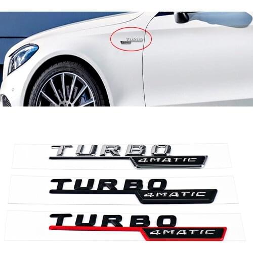 2Pcs Car styling Fender Stickers Car Sticker For Mercedes Benz W212 W202 W205 W207 CLA CLS GLE TURBO 4MATIC Mercedes Accessories