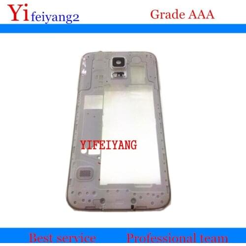 20pcs Original NEW fast shipping Middle Back Frame Chassis Plate Bezel Back Housing For Samsung Galaxy S5 G900F G900M G900H P