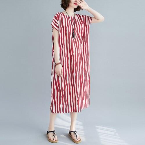 2020 New Brand Summer Maternity Dress Woman Striped Large Size Dresses Pregnant Woman Dress MD-02178