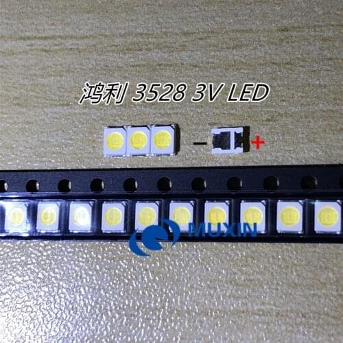 4000pcs HONGLI TRONIC DOUBLE CHIPS LED Backlight 1210 3528 2835 1W 3V 100LM Cool white LCD Backlight for TV TV Application