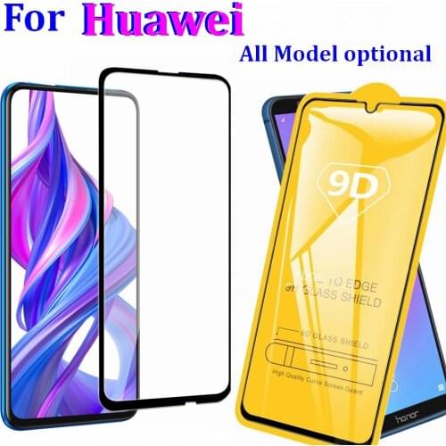 9D Full Glue Tempered Glass 3D Curved Edge Full Cover Screen Protector Film For Huawei P40 Y6 Y6S Y7 Y8 Y9 All Model optional