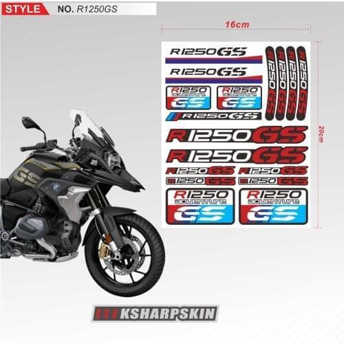 Motorcycle Accessories Reflective Stickers Body Helmet Fuel Tank Waterproof Logo Decal Emblem For BMW R1250GS r1250gs Sign