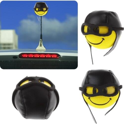 Car Styling Yellow Funny Cartoon Doll Antenna Balls Plush EVA Foam Aerial