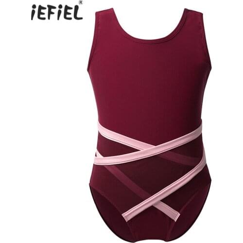 Ballet Leotard Tutu Ballet Dress Sleeveless U-Shaped Back Ballet Dance Girls Gymnastics Leotard Professional Ballerina Dancewear
