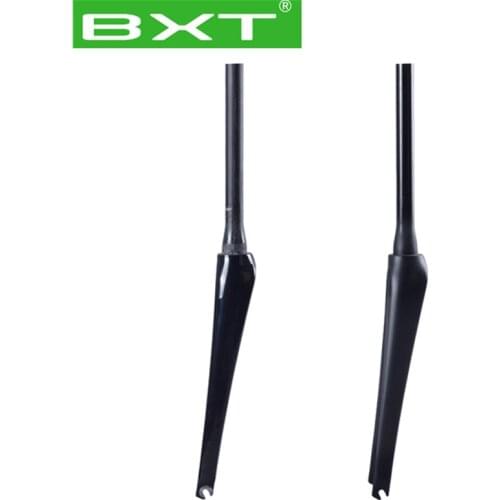 BXT 700c Full Carbon Fiber Bike Fork 700*23c Tires carbon road for bicycle Straigh fork brand V brakes UDblack all bicycle parts