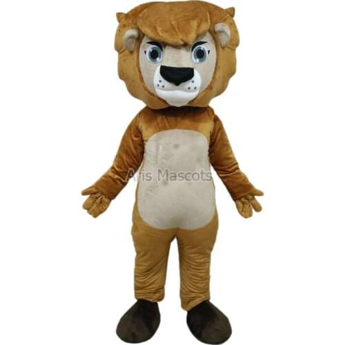 Adult Full Body Mascot Costume Lion Cosplay Fancy Dress Animal Character Suit Custom Made Mascots for Marketing