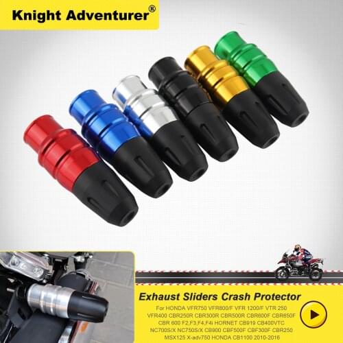 CNC Aluminum Motorcycle Exhaust Slider Crash Protector For Honda CB400VTC NC700S/X NC750S/X CB900 CBF500F CBF300F CBR250