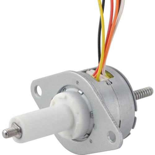 Permanent Magnet Motor Φ25x15mm PM Captive Linear Stepper Motor DC Motor 0.23A Lead 1mm/0.039" Travel 22mm