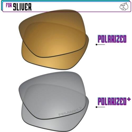 EZReplace Polarized Replacement Lenses for - Oakley Sliver Sunglasses - Sir P Plus-GunmetalP