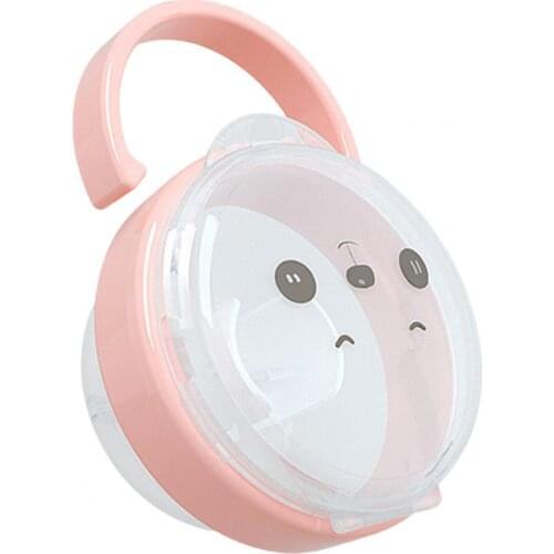 Cute Portable Baby Pacifier Teether Storage Box Dust-Proof Cover Case Container