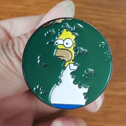 Homer In The Bushes Enamel Pin when you are in someone elses room and staff walk in