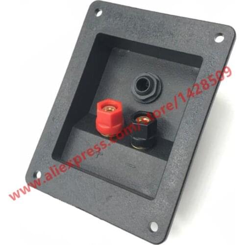 Red Black Wiring Terminal 2 Positions Connecting Box with Holes Banana Plug Audio Speaker Amplifier Wiring Block Connector