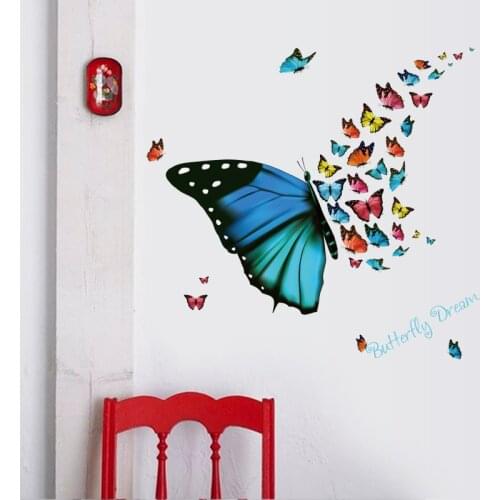 Colorful butterfly Wall Sticker Butterflies for decoration DIY Vinyl Home Decor Art Decals 3D Wallpaper stickers on the wall