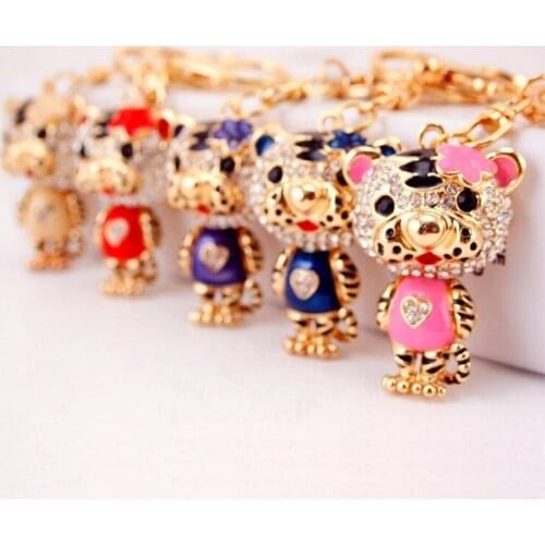 Fashion Parts Key Chain Amulet Tiger Shape Pendant
