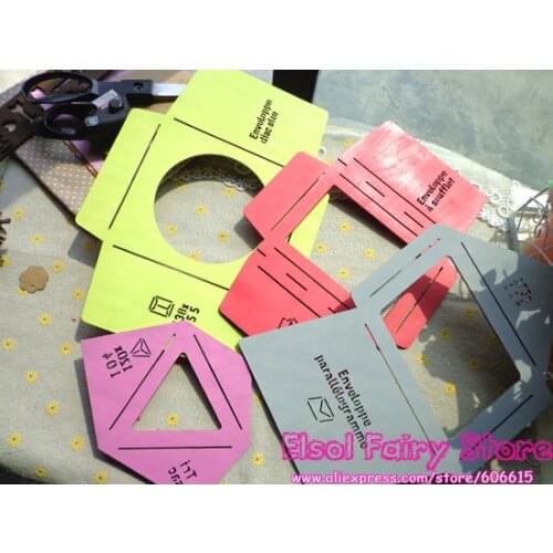 Set of 4 different model envenlop Template Wood Envelope Mould Figurines Miniatures For Craft Paper bag Make