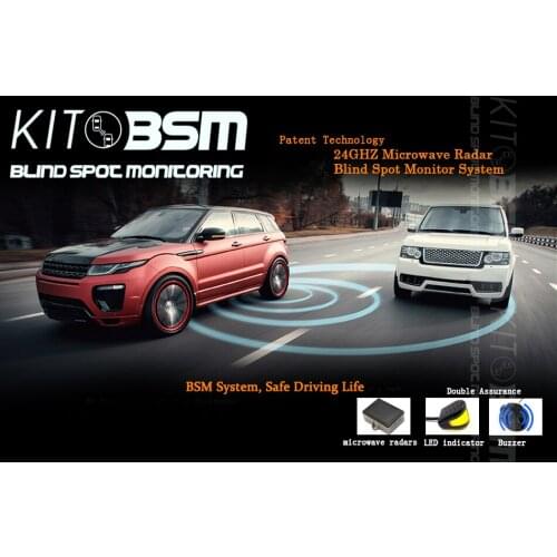 Kitbsm 2017 NEW! Car Blind Spot Detection Rear View Sensor Safety Monitoring System for universal car