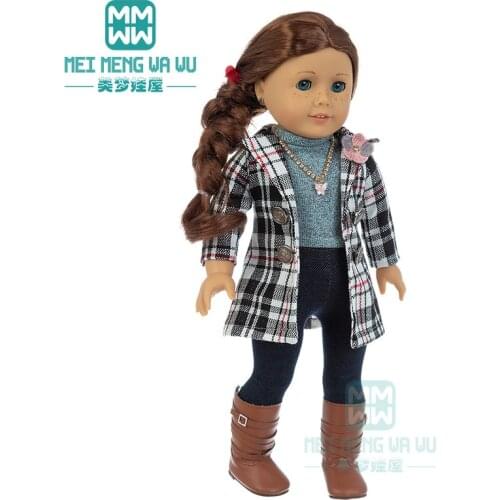 Clothes for doll fashion woolen coat suit fit 45cm American doll accessories Girls gift