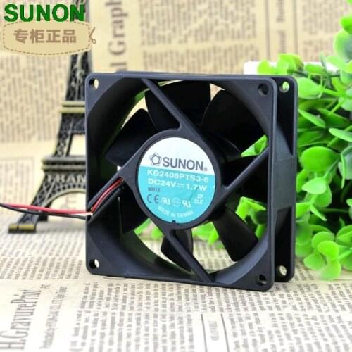 For Sunon KD2408PTS3-6 DC24V axial cooling fan radiator fan 8025 80mm 80*80*25 mm